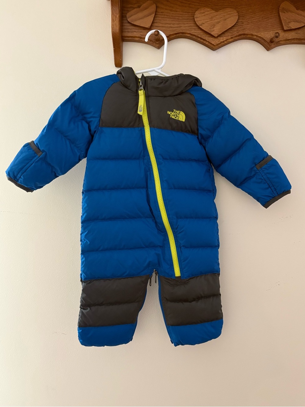 The North Face blue/ gray Infant Snowsuit 3-6 months